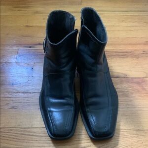 Candie's Black Leather Ankle Boots